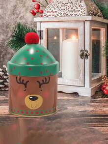 1 个空马口铁收纳盒、小糖果盒、便携式包装铁盒、户外旅行用品、家庭整理和收纳用品、圣诞收纳罐可爱老人雪人企鹅驯鹿印花马口铁盒、彩色可爱便携式铁盒，用于糖果、茶叶、收纳、办公桌零食、婚礼礼品包装、家居装饰、日常收纳、礼品盒和节日礼物迷你铁盒 - 彩色 - 查看 9