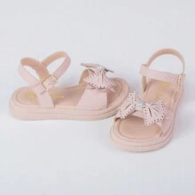 Girl's Sandal Model 080-014 Children's With Rhinestones Comfortable Feminine - Rusty Rose - View 3