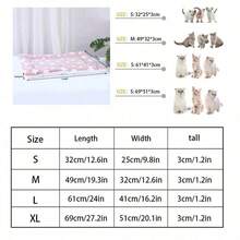 1 件法兰绒加厚五角星图案宠物垫，可清洗，适合小型/中型/大型犬和猫，秋冬季保暖 - 粉色 - 查看 6