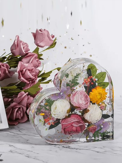 6.7 Inch Large Heart-Shaped Silicone Molds For Resin - Deep, Flexible, Molds For Flower Preservation, Bookend, Epoxy Resin Casting, DIY Wedding, And Valentine's Day Home Decorations - Perfect For Crafting And Gift Giving