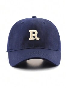 1pc Unisex Embroidered Capital Letter R Fashion Baseball Cap - Multicolor - View 9