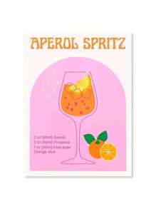 1 件粉色草莓柠檬卡鸡尾酒饮料海报复古帆布画客厅走廊墙壁艺术画厨房酒吧装饰无框架 - 彩色 - 查看 26