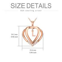 TOUPOP Dây chuyền chữ cái trái tim cho phụ nữ vàng hồng S925 bạc nguyên chất Moissanite mặt dây chuyền chữ L sinh nhật kỷ niệm đám cưới bảng chữ cái từ A đến Z quà tặng trang sức cho vợ bạn gái ngày lễ tình nhân của cô ấy - L - Xem 4