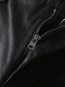Men's Slim-Fit Stretch Cotton Fashion Casual Chino Pants - màu đen - Xem 5