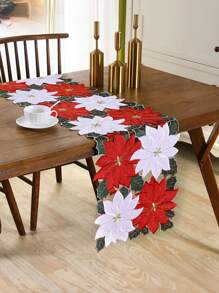 1 pieza Mantilla bordada con diseño hueco para decoración de mesa de cocina y comedor del hogar, aislante del calor, anticorrosión y antiarañazos para regalo de fiesta de boda, cumpleaños o navidad - Multicolor - Ver 2