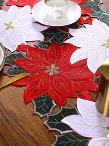 1 pieza Mantilla bordada con diseño hueco para decoración de mesa de cocina y comedor del hogar, aislante del calor, anticorrosión y antiarañazos para regalo de fiesta de boda, cumpleaños o navidad - Multicolor - Ver 6