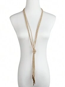 MARLIWOO 1 件新款时尚奢华设计流苏长项链，适合女士 - 彩色 - 查看 5