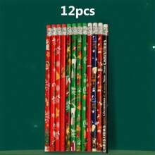 48 chiếc/24 chiếc/12 chiếc Bút chì gỗ Giáng sinh, Bút chì gỗ Giáng sinh có tẩy, Người tuyết, Ông già Noel, Cây thông Noel, Thiết kế bông tuyết, Bút chì văn phòng phẩm Giáng sinh cho văn phòng, trường học, lớp học, Giáng sinh, Giáng sinh cho trẻ em, Bút chì Giáng sinh, Giáng sinh, Đồ chơi Giáng sinh, Đồ chơi trẻ em, Giáng sinh, Đồ chơi trẻ em, Văn phòng phẩm, Bút chì Giáng sinh, Bút chì, Giáng sinh - Nhiều màu - Xem 14