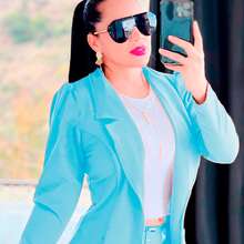 Conjunto femenino 3 piezas blazer pantalón y top - Azul menta - Ver 2