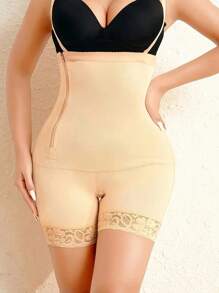 Faja  Butt Lifting Shapewear Body Shaper For Women Tummy Control Panties With Hook Zipper Closure - 杏色 - 查看 3