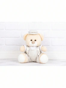 Bear With Plaid Jumpsuit For Niches 15 Cm - CKD Confecções - 米色格紋 - 查看 1