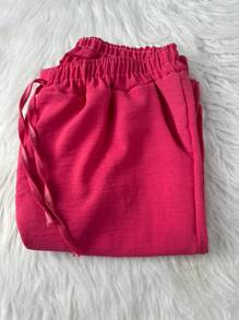 Women's Plus Size Tailored Pantaloons Nobre Size - Light Red - View 1