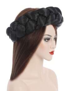 1pc Women's Multicolor Satin Twisted Headband/Scrunchie Headband Hair Hoop - Multicolor - View 26