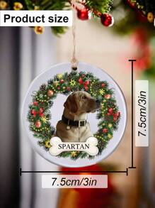 LICVIC 1pc Personalized Christmas Ornaments With Photo - Custom Picture Christmas Ornaments 2025, Ornaments For Christmas Trees, Christmas Decor, Xmas Gifts For Mom Dad Pets Friend Gifts For Women Friendship, Customized, Customizable Name Birthday Gifts For Women, Long Distance Friends, BFF, Work Besties Gift,Chic Design - Style 4 - View 4