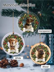 LICVIC 1pc Personalized Christmas Ornaments With Photo - Custom Picture Christmas Ornaments 2025, Ornaments For Christmas Trees, Christmas Decor, Xmas Gifts For Mom Dad Pets Friend Gifts For Women Friendship, Customized, Customizable Name Birthday Gifts For Women, Long Distance Friends, BFF, Work Besties Gift,Chic Design - Style 4 - View 5