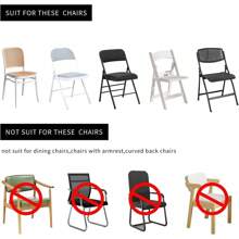 HAINARverS Stretch Spandex Folding Chair Covers 30PCS Universal Fitted Chair Cov - 白色 - 查看 8