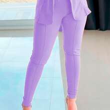Women Two-Piece Outfits - Mauve Purple - View 3