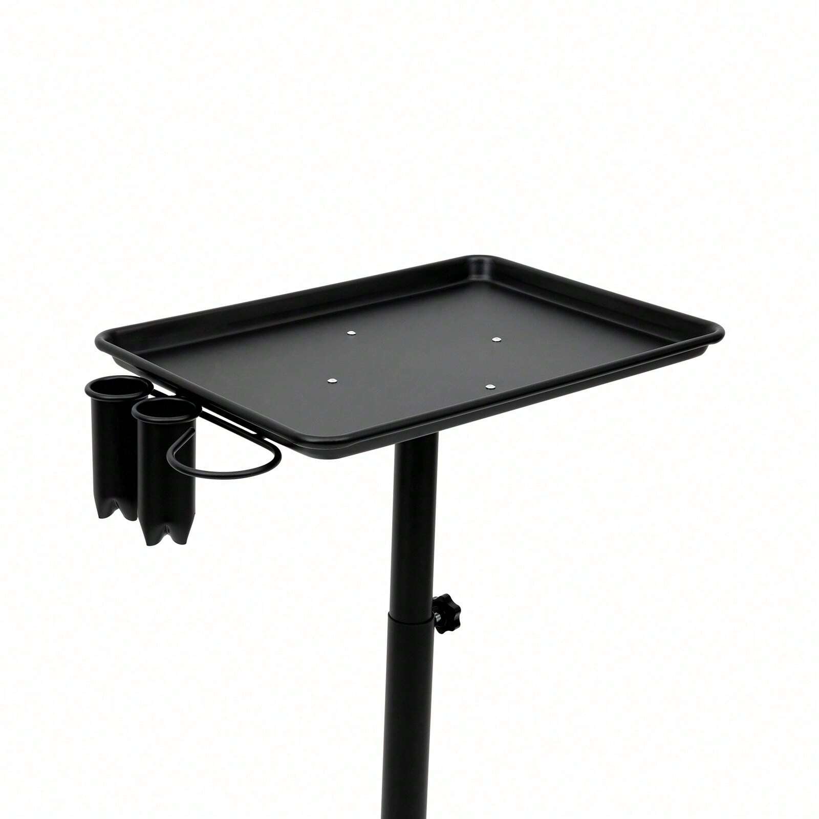 Rolling Salon Tray On Wheels, Metal Hairstylist Tray Rolling Cart For