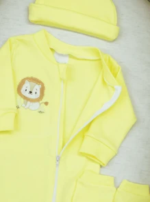 SHEIN Little Baby Neutral Unisex Maternity Set Yellow  Maternity Outfit For Boys And Girls Yellow  Group 100% Soft And Hypoallergenic Cotton - Màu vàng - Xem 8