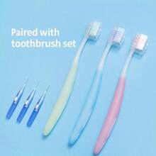 1 Stück Erwachsene Zahnbürste mit kieferorthopädischer Ausrichtung, Dental-Softreinigungs-Zahnbürste mit weichen Borsten, Interdental-Bürstenreinigungswerkzeug für Zahnspangen