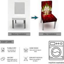 圣诞彩色椅套 弹力椅子滑套 可洗保护套 餐厅礼仪酒店座椅套 弹力连体座椅套 吸水座椅套 - 彩色 - 查看 3