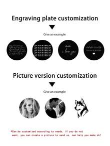 Customized Necklace Christmas Gift Little Angel Pendant Necklace 100 Languages I Love You Projection Necklace Customizable Movie-Like Black And White Photo Engraved Necklace For Family, Couple, Pet, Mantra, Gift For Girlfriend, Mom, Best Friend, Daily Wear