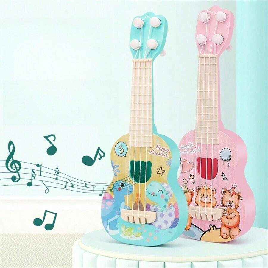 Guitarra de juguete musical para niños con cuerdas, juguete de ukelele educativo, regalo de Navidad, Año Nuevo y cumpleaños