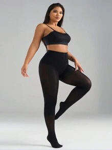 1 Pair Women 60D Sexy Black Tights, Sheer Stockings, Fashionable And Simple Pantyhose Leggings