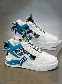 L.S.W.P 男士时尚滑板鞋，舒适防滑休闲系带运动鞋，适合户外活动，时尚中性设计 - 日蘭 - 查看 10