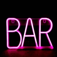 1 pieza Letrero de neón decorativo de pared para bar, luz LED con pilas o alimentación USB con diseño de jarra de cerveza, copa de cóctel, jarra de cerveza, letrero de neón de bar para habitación, dormitorio, decoración de bar