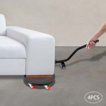  Futchoy 4x Elevador de muebles Ruedas de alta resistencia Ruedas de transporte pequeñas Placa 500kg Ruedas para muebles