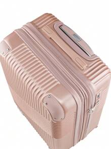 Travel Suitcase Kit 10 KG 8KG 4 Wheels 360 Degree Rotation Fiber + Toiletry Bag - 乾枯玫瑰色 - 查看 5