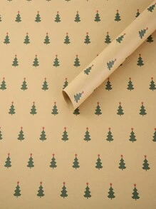 3pcs/Set Christmas Gift Wrapping Paper, Thick Coated Paper, In Stock, Wholesale, Christmas Tree & Reindeer Design,Christmas - Multicolor - View 10