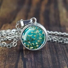 1pc Van Gogh Starry Night Art Necklace Snap Button Pendant Necklace - style - View 11