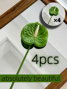 1/2/4/6 件仿真红掌百合花，适用于婚礼、办公室派对、酒店、家居餐桌装饰、情人节、生日毕业典礼、家居装饰、返校装饰、学校用品 - 多色 - 查看 30