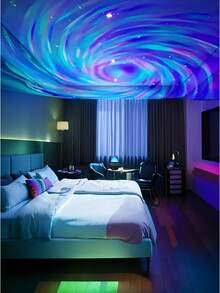 1 件装 LED 灯室内氛围灯，创意家居装饰小夜灯，星空夜灯，卧室，客厅，游戏室，睡眠伴侣夜灯，美妙氛围灯，可作为礼物，节日礼物，圣诞礼物，万圣节礼物 - 星璇 - 查看 5