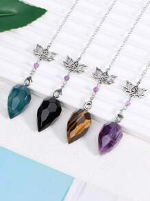 1 件装灵性水晶摆件，用于占卜灵气天然石虎眼石透明石英瑜伽神秘学摆件 H494 - Pendulum - 查看 2