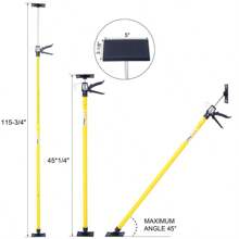 2Pack Adjustable Support Pole,Steel 3rd Hand Support System,Support Rod For Jacks Cargo Bars Drywalls,Cabinet Jacks For Installing Cabinets,Extends From 45 To 114 Inch,Tools For Men - Yellow - View 4