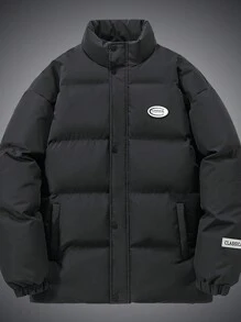 New Winter Men's Warm Padded Coat - Black - View 1