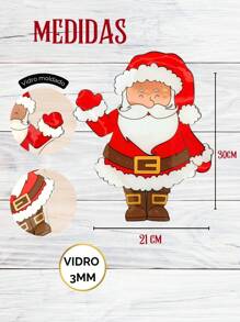 2 Centerpieces For Snacks Santa Claus & Snowman Model 3MM Thick Glass Christmas Decoration Modern Themed Snack Bowl - Đỏ và trắng - Xem 4