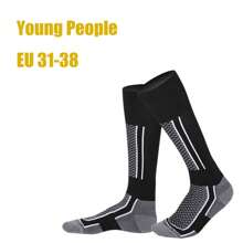 1 đôi tất trượt tuyết dày ấm áp mùa đông, tất đi bộ đường dài chuyên nghiệp dành cho cả nam và nữ, tất thể thao cao cấp chống lạnh khi trượt tuyết ngoài trời, tất len ấm áp - Nhiều màu - Xem 19