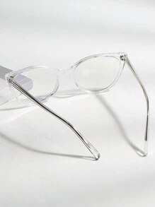 Cat Eye Frame Plastic Glasses For Computer Reading/Gaming/TV/Smartphone, Reduce Eye Fatigue, Light Glasses, Fashion Optical Glasses Frame - Clear - View 3