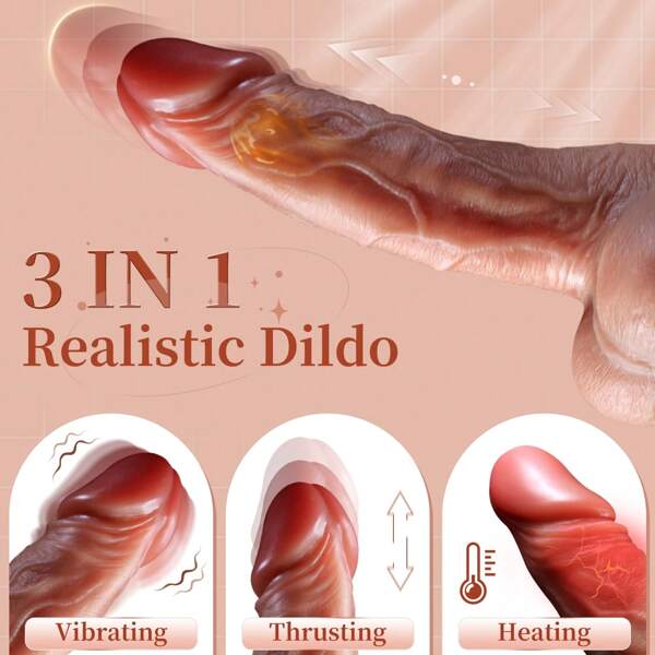 1 pièce Gode en silicone taille S/L, jouets sexuels pour adultes hommes et femmes, pénis réaliste et gros. Jouets avec ventouse puissante mains libres, gode géant épais. Entraîneur de gorge orale, agrandisseur anal vaginal pour la masturbation