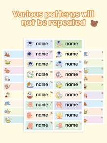 100pcs Custom Personalized Kids Fun Selfie Photo DIY Face Name ID Cartoon Nursery Vinyl Backpack Cute Themed Stickers Gift School Supply Students Lunchbox Label Classroom Stationery Tags Office Clothing