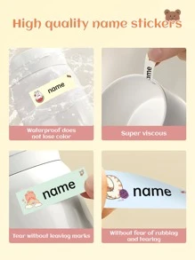 100pcs Custom Personalized Kids Fun Selfie Photo DIY Face Name ID Cartoon Nursery Vinyl Backpack Cute Themed Stickers Gift School Supply Students Lunchbox Label Classroom Stationery Tags Office Clothing