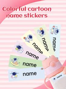100pcs Custom Personalized Kids Fun Selfie Photo DIY Face Name ID Cartoon Nursery Vinyl Backpack Cute Themed Stickers Gift School Supply Students Lunchbox Label Classroom Stationery Tags Office Clothing