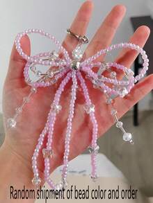 1 件可爱 ABS 树脂蝴蝶结钥匙扣，颜色和顺序随机 - 彩色 - 查看 11