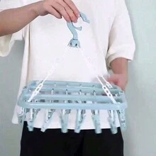 1 Giá phơi tất đa năng có thể gấp gọn với kẹp chống gió dùng cho ban công, ký túc xá, quần áo tất, v.v. - Nhiều màu - Xem 8
