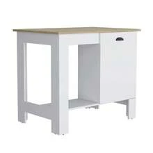Kitchen Island Shoproni, One Drawer, White Finish - As Pic as Pic - View 6
