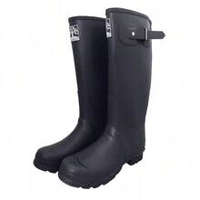 Botas Wellington de calidad unisex con cinta de uso regular, de color azul marino, con estilo de bosque - Azul Marino - Ver 1
